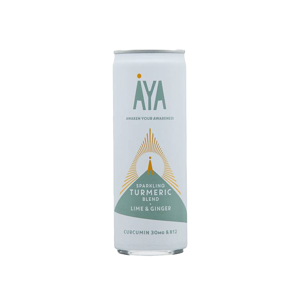 AYA - Lime & Ginger Sparkling Tumeric Blend (250ml) (12/carton)