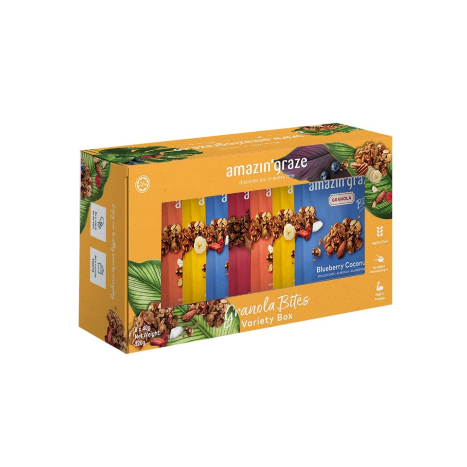 Amazin' Graze - Granola Bites Variety Box (320g) (7/carton)