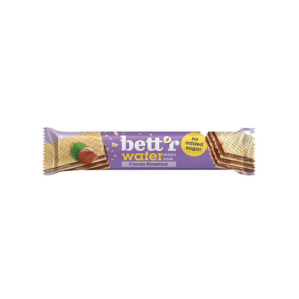 Bett'r - Hazelnut & Cocoa Cream No Added Sugar Wafer (30g) (20/carton)