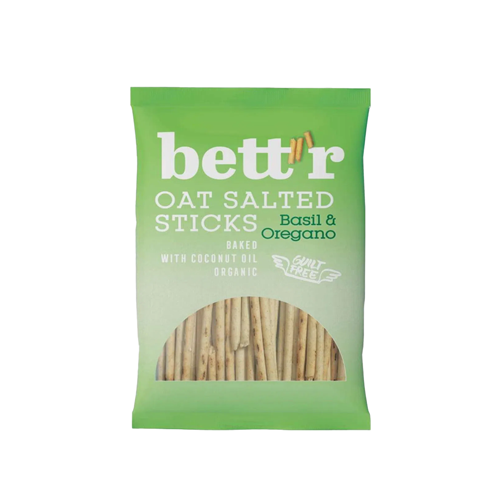 Bett'r - Organic Basil & Oregano Oat Salted Sticks (50g) (12/carton)