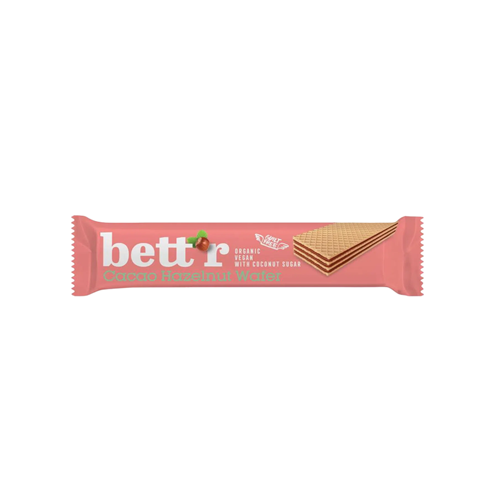 Bett'r - Organic Hazelnut Cacao Cream Filled Wafer (30g) (20/carton)