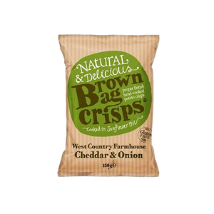 Brown Bag Crisps - Mature Cheddar & Onion Crisps (40g) (20/carton)