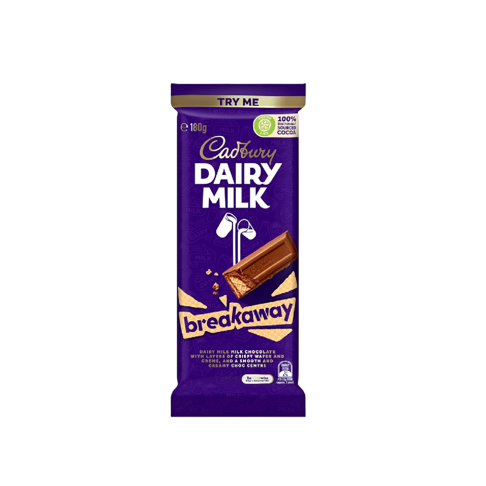 Cadbury - Dairy Milk Breakaway Chocolate (180g) (13/carton)