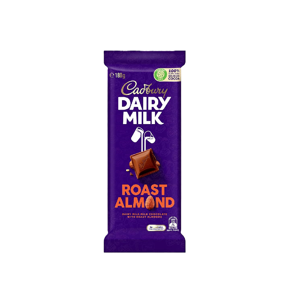 Cadbury - Dairy Milk Roast Almond Chocolate (180g) (14/carton)