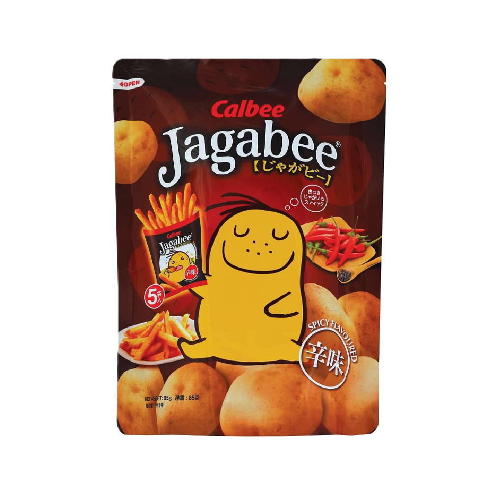 Calbee - Spicy Jagabee Pouch (5/pack) (85g) (12/carton)