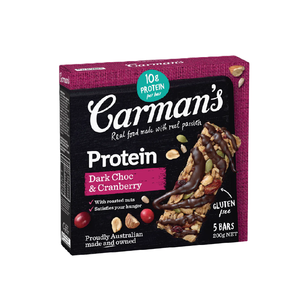 Carman's - Dark Chocolate Cranberry Protein Bar (5/pack) (200g) (6/carton)