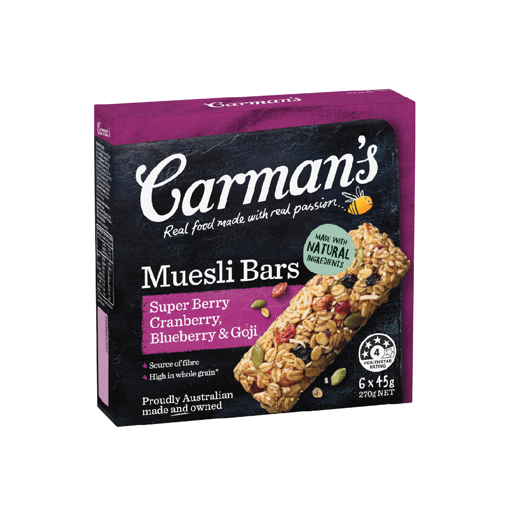 Carman's - Traditional Super Berry Muesli Bar (6/pack) (270g) (6/carton)