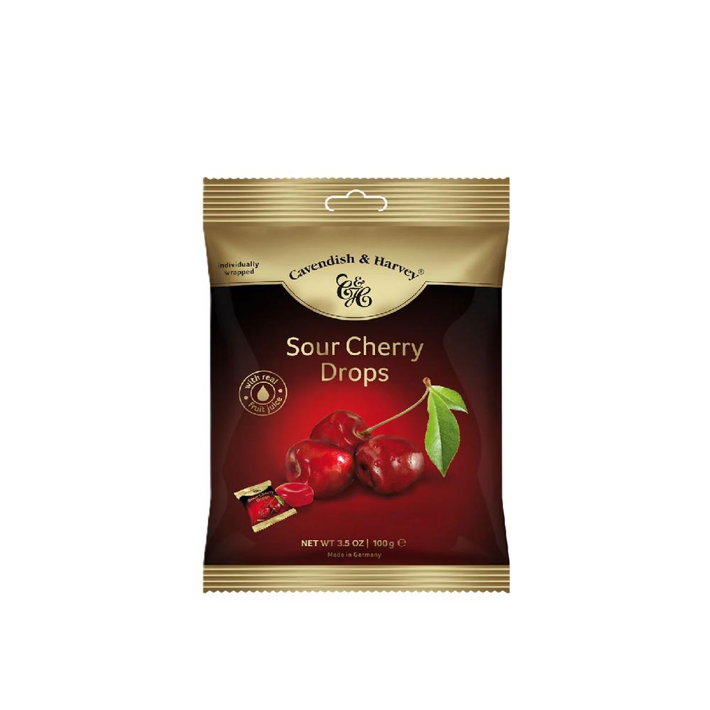 Cavendish & Harvey - Sour Cherry Drops (100g) (60/carton)