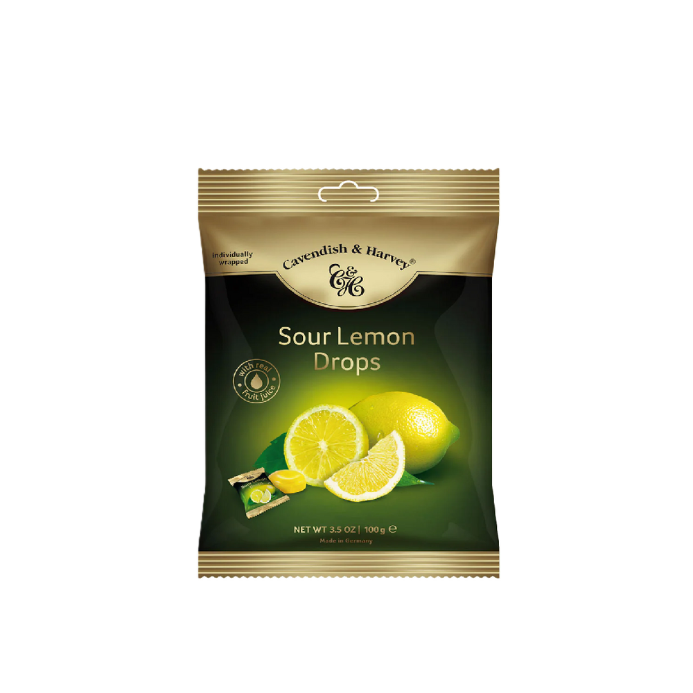 Cavendish & Harvey - Sour Lemon Drops (100g) (60/carton)