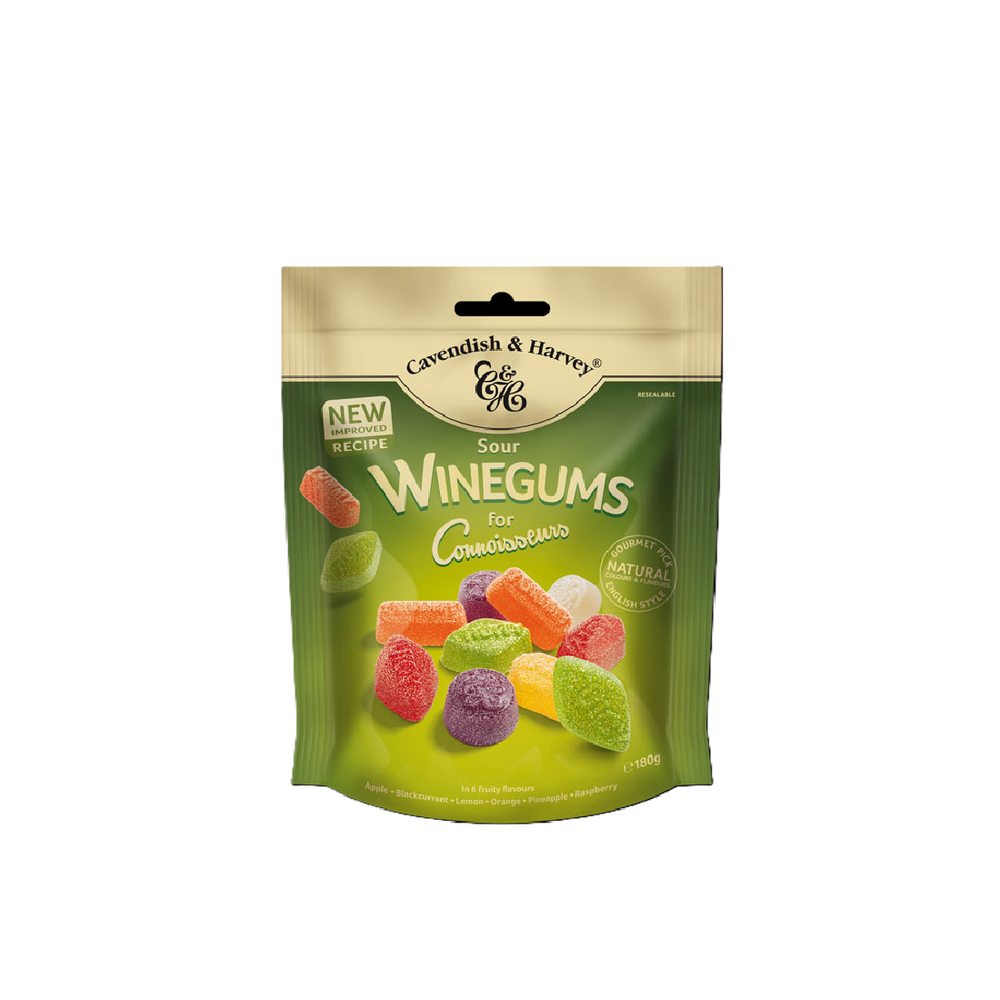 Cavendish & Harvey - Sour Wine Gums (180g) (14/carton)