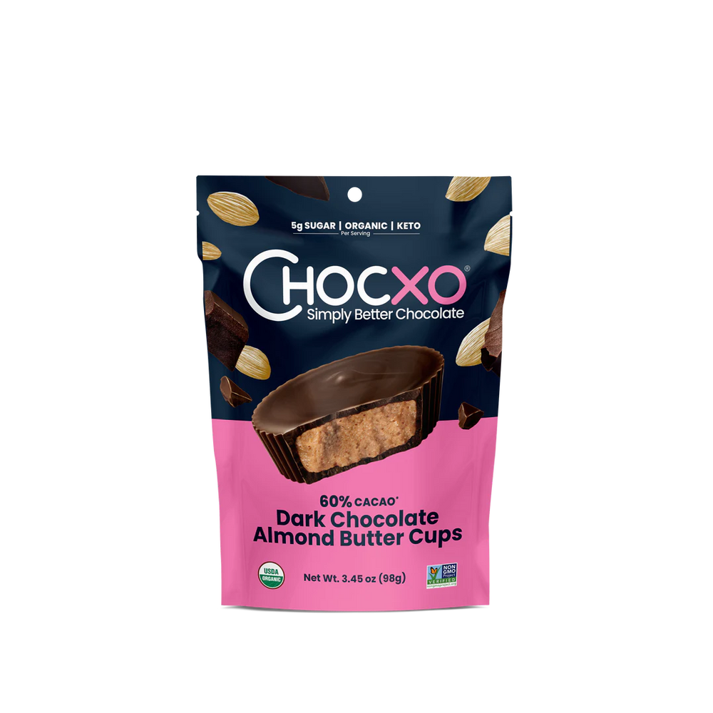 Chocxo - 60% Dark Organic Almond Butter Cups (98g) (6/carton)