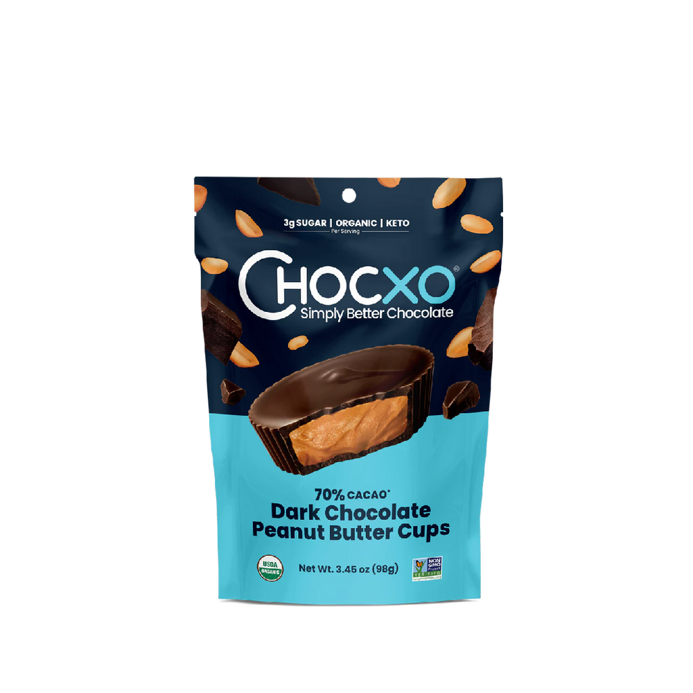 Chocxo - 70% Dark Choc Peanut Butter Cups (98g) (6/carton)