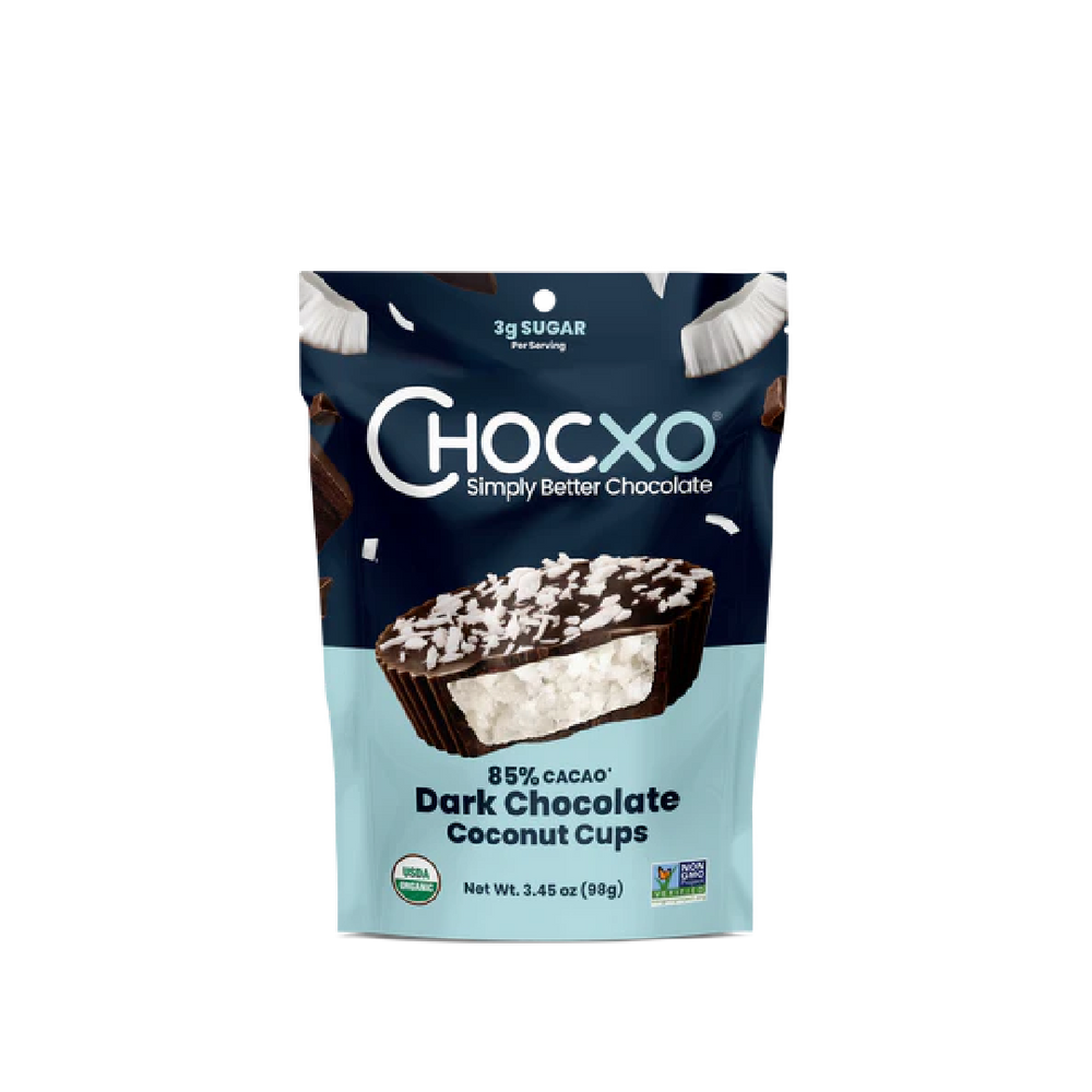 Chocxo - 85% Dark Organic Coconut Cups (98g) (6/carton)