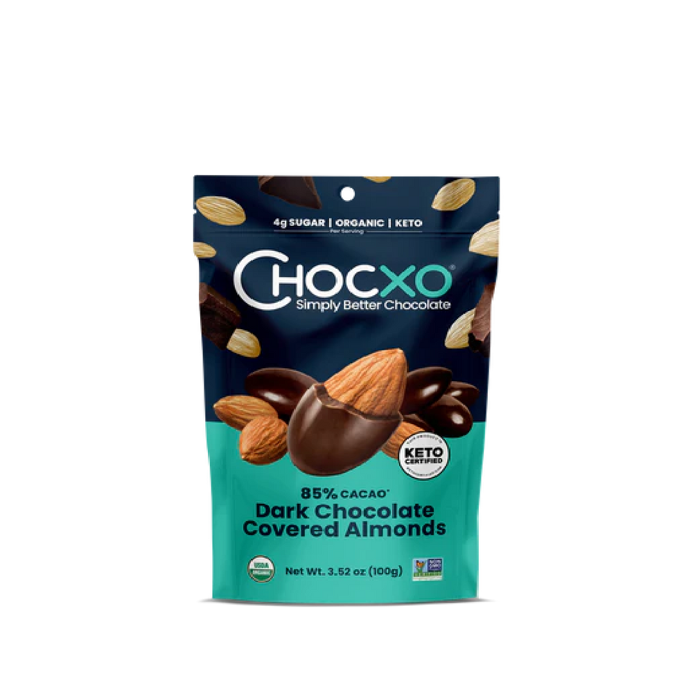 Chocxo - 85% Dark Organic Covered Almonds (100g) (6/carton)