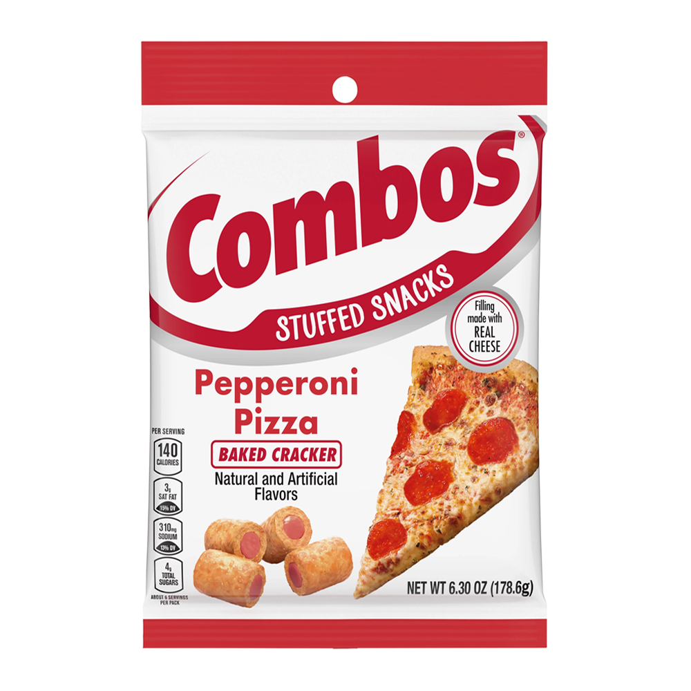 Combos - Stuffed Snacks Pepperoni Pizza Baked Cracker Snacks (178.6g)
