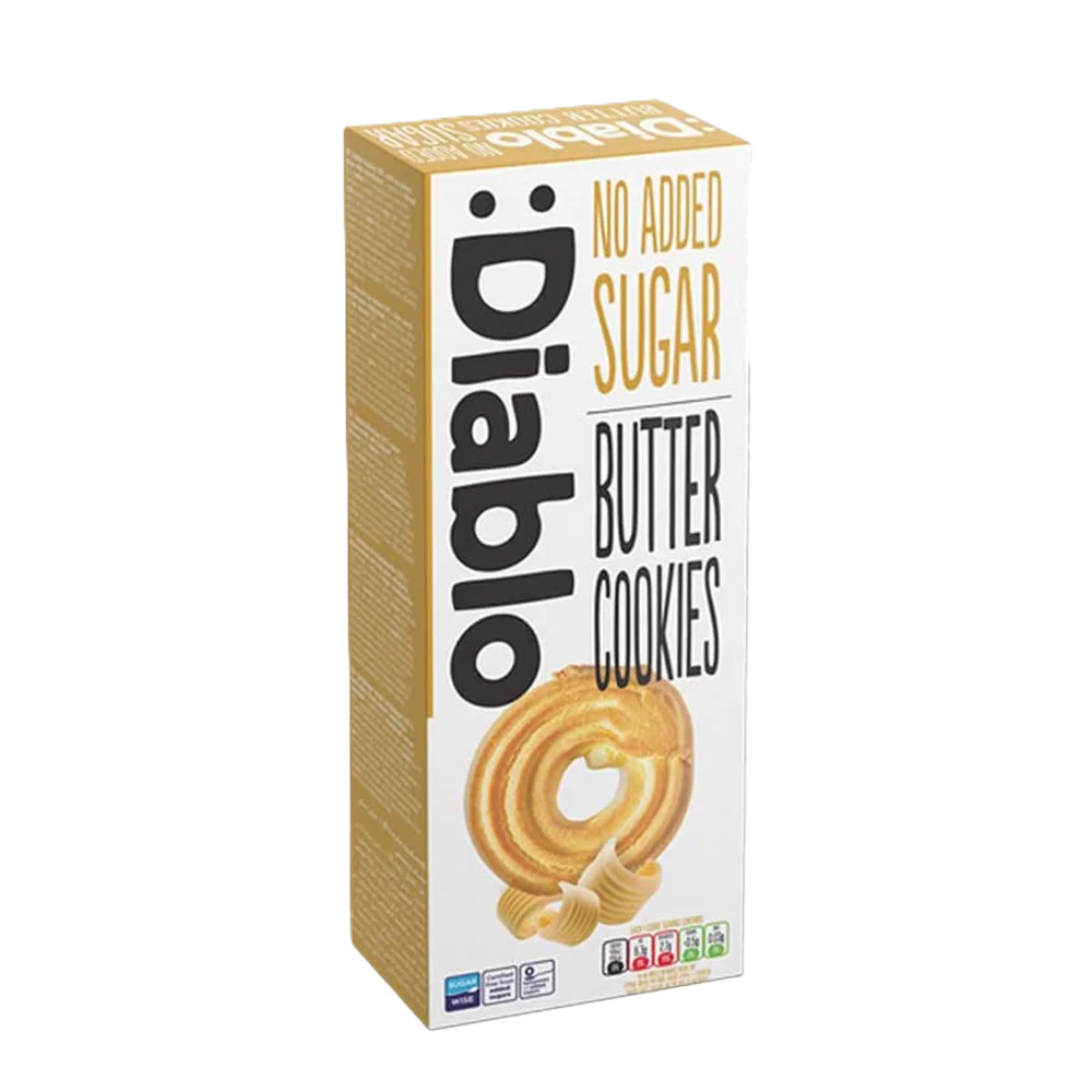 Diablo - No Added Sugar Butter Cookies (135g) (12/carton)