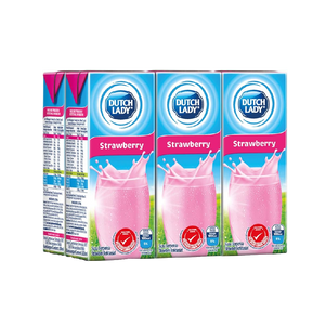 Dutch Lady- Pure Farm UHT Strawberry Milk (6/pack) (200ml) (4/carton)