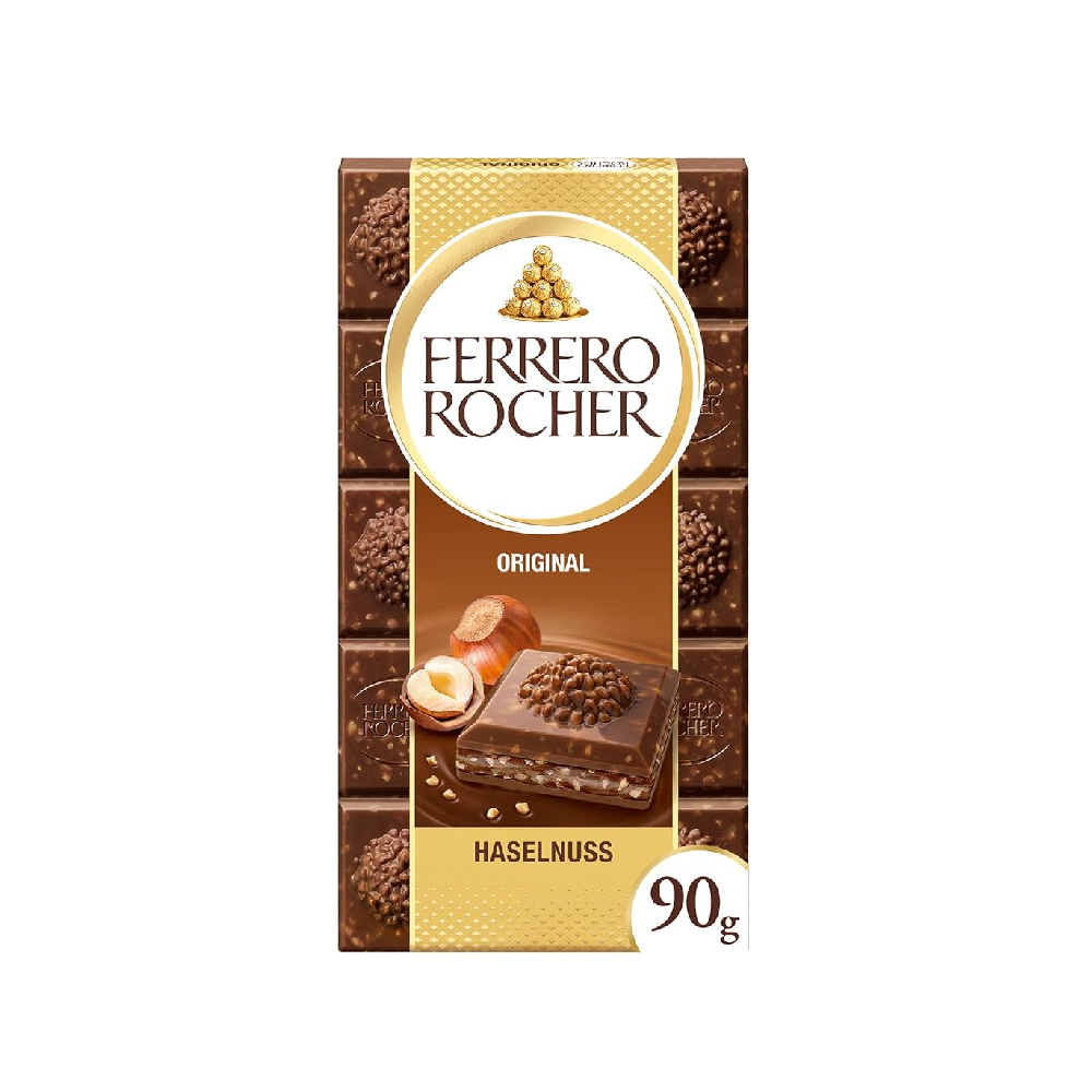 Ferrero Rocher - Original Hazelnut Tablet (90g) (8/carton)