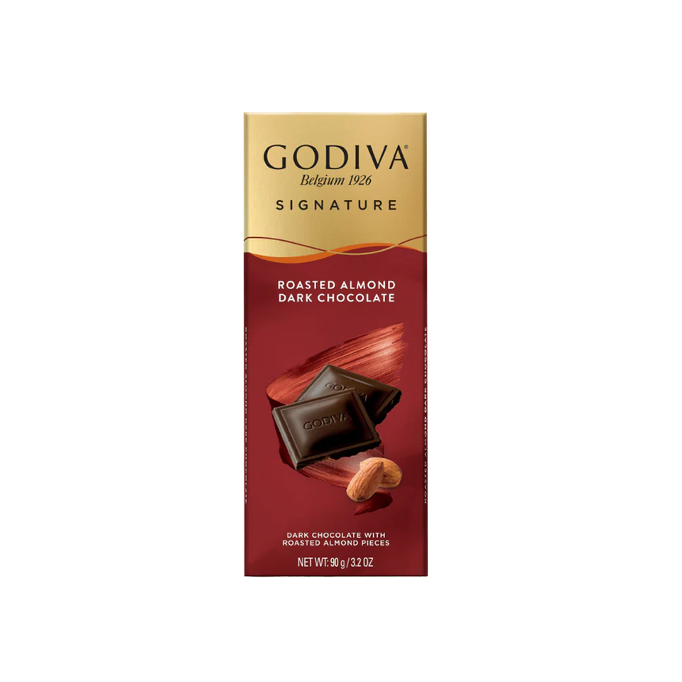 Godiva - Signature Roasted Almond Dark Chocolate (90g) (20/carton ...