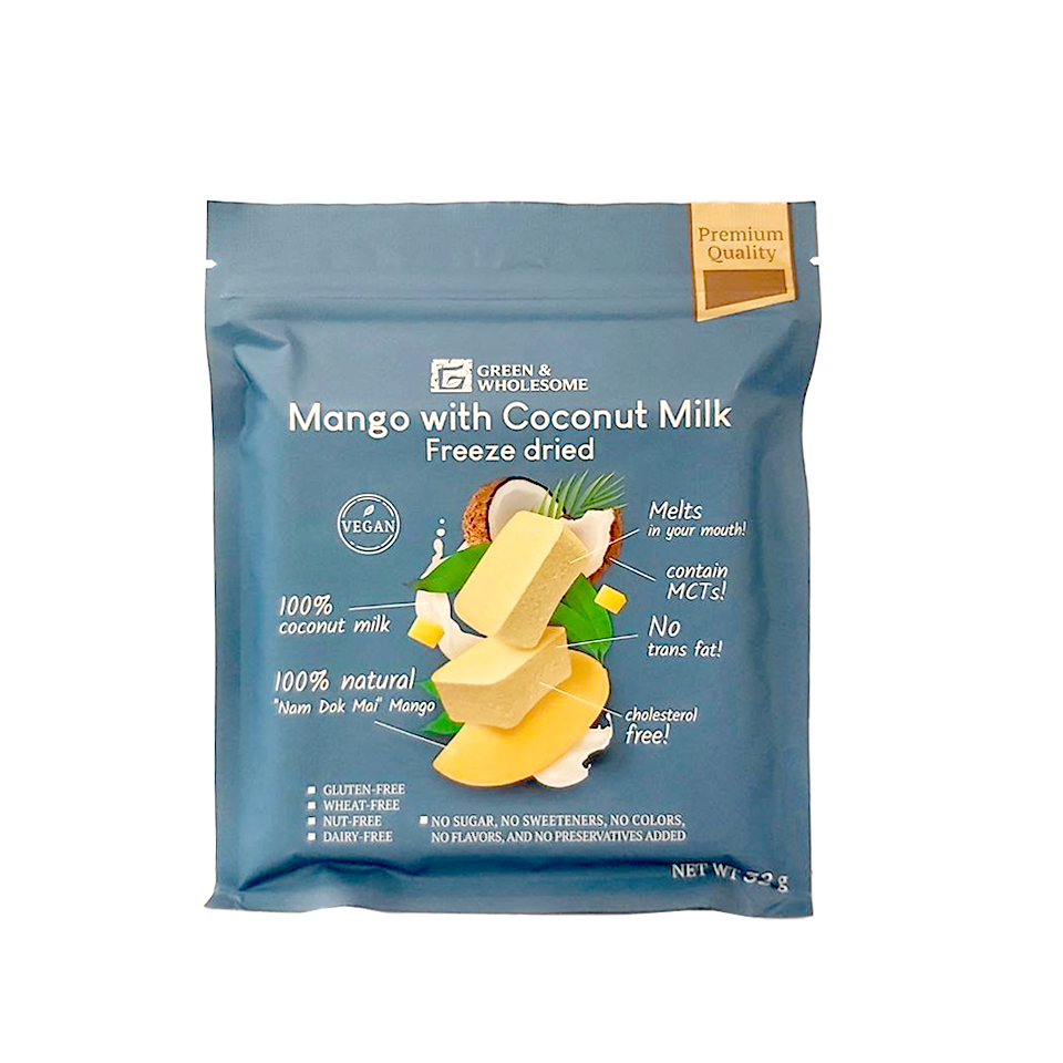 Green & Wholesome - Mango with Coconut Milk Freeze Dried Snack (32g)