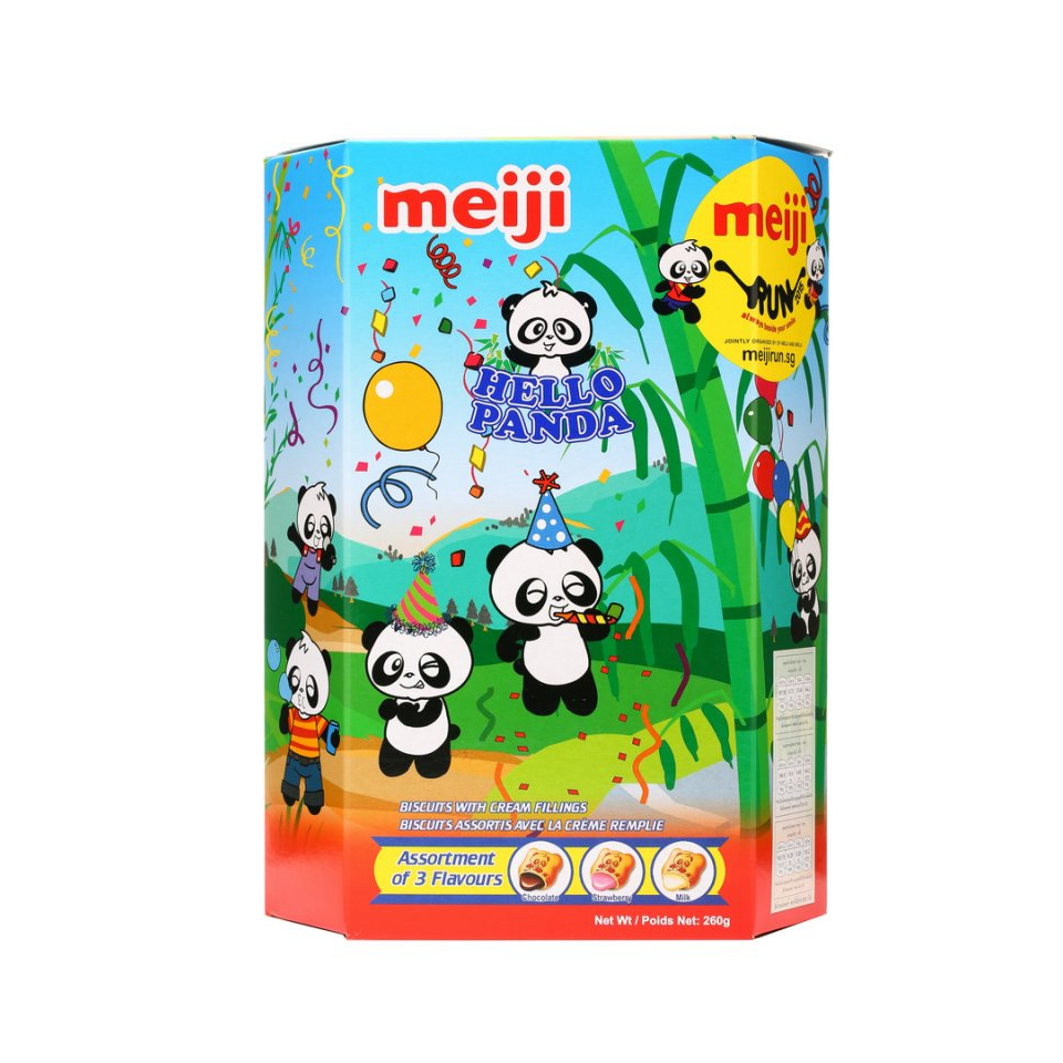 Meiji - Big Box Assorted Hello Panda Biscuit (10/pack) (260g) - Front Side