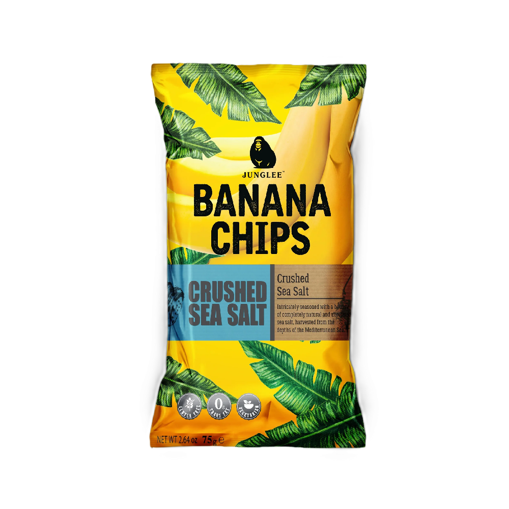 Junglee - Crushed Sea Salt Banana Chips (75g) (24/carton)