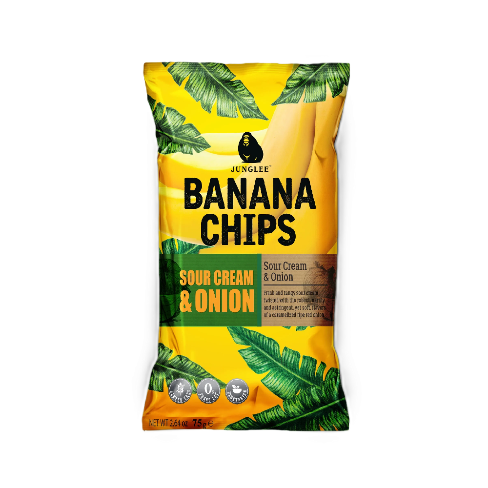 Junglee - Sour Cream & Onion Banana Chips (75g) (24/carton)