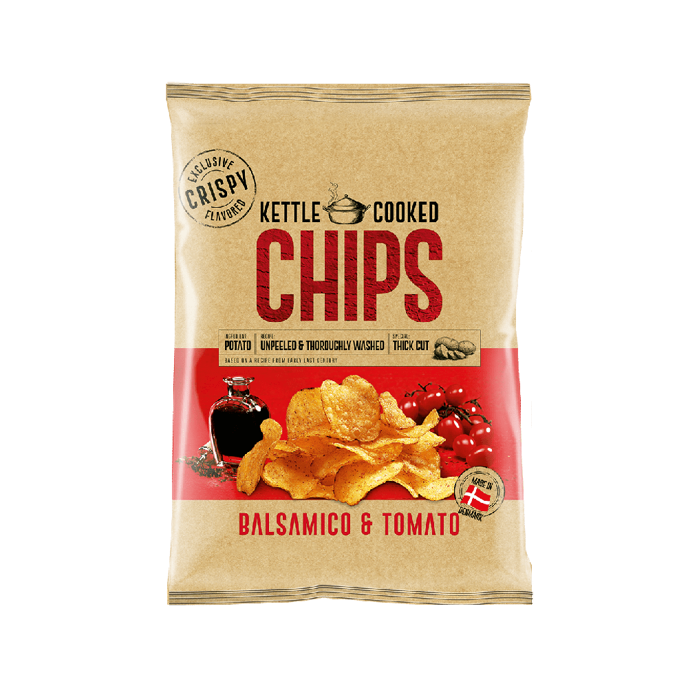 Kettle Cooked - Balsamic & Tomato Chips (150g) (8/carton)