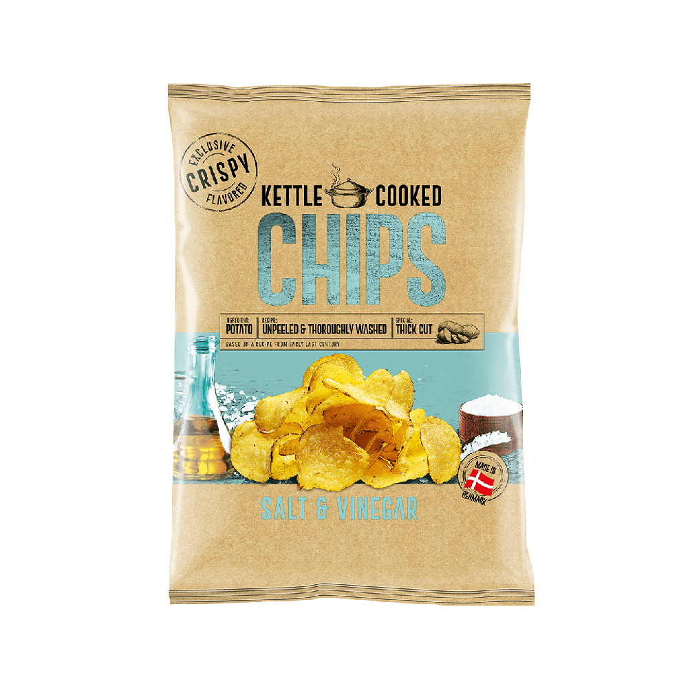 Kettle Cooked - Salt & Vinegar Chips (150g) (8/carton)