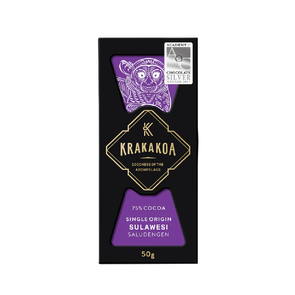 Krakakoa - 75% Sulawesi Dark Chocolate (50g) (10/carton)