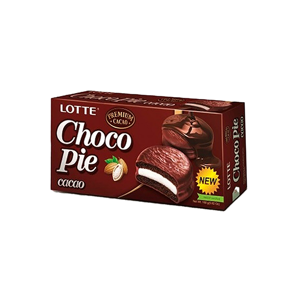 Lotte - Cacao Choco Pie (6/pack) (168g) (16/carton)