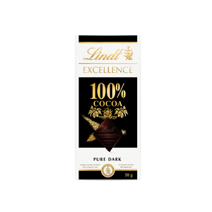 Lindt - Excellence 100% Dark Chocolate (50g) (18/carton)