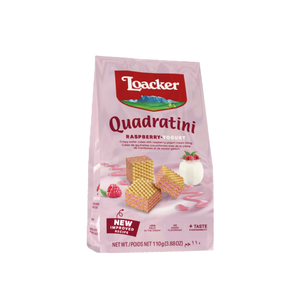 Loacker - Quadratini Mini Raspberry Yoghurt Wafer (110g) (12/carton)