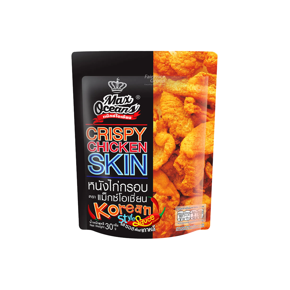 Max Ocean - Korean Style Sauce Crispy Chicken Skin (30g) (24/carton)