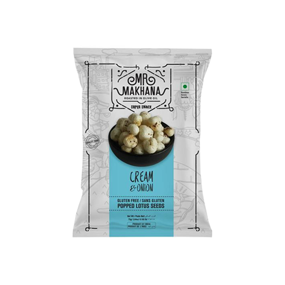 Mr Makhana - Cream & Onion Popped Lotus Seed (25g) (48/Carton)