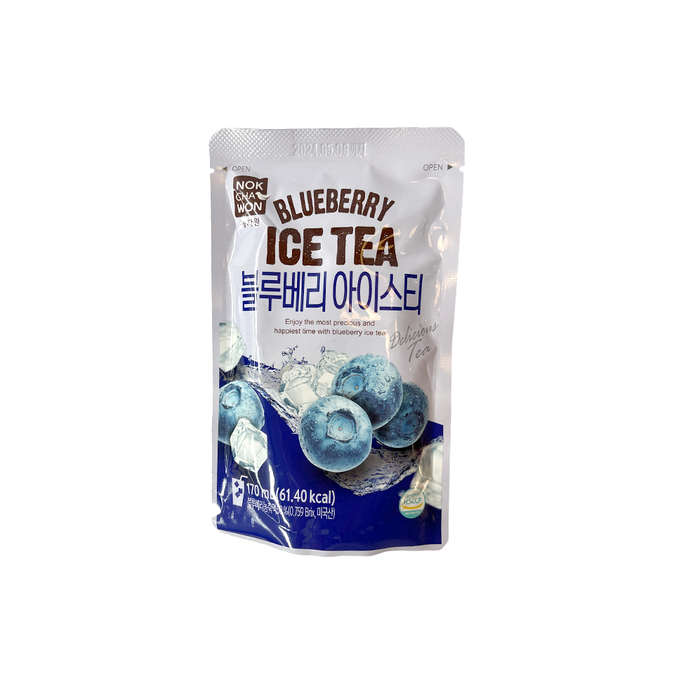 Nok Cha Won Blueberry Ice Tea Drink 170ml TastySnackAsia