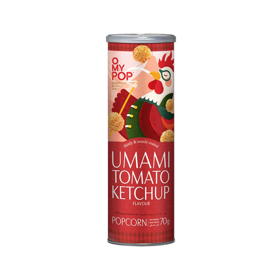 O My Pop - Unami Tomato Ketchup Flavour Popcorn (70g)