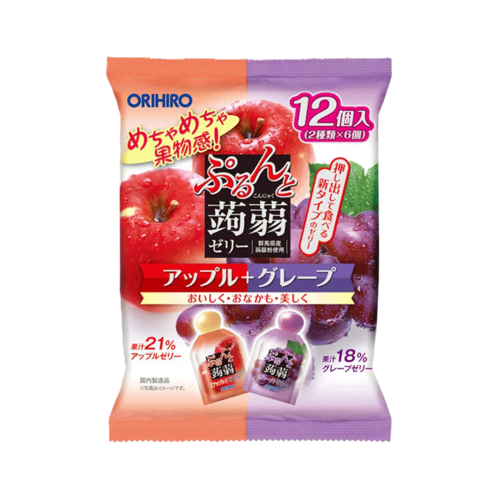 Orihiro - Apple & Grape Konjac Jelly (12/pack) (240g) (12/carton)