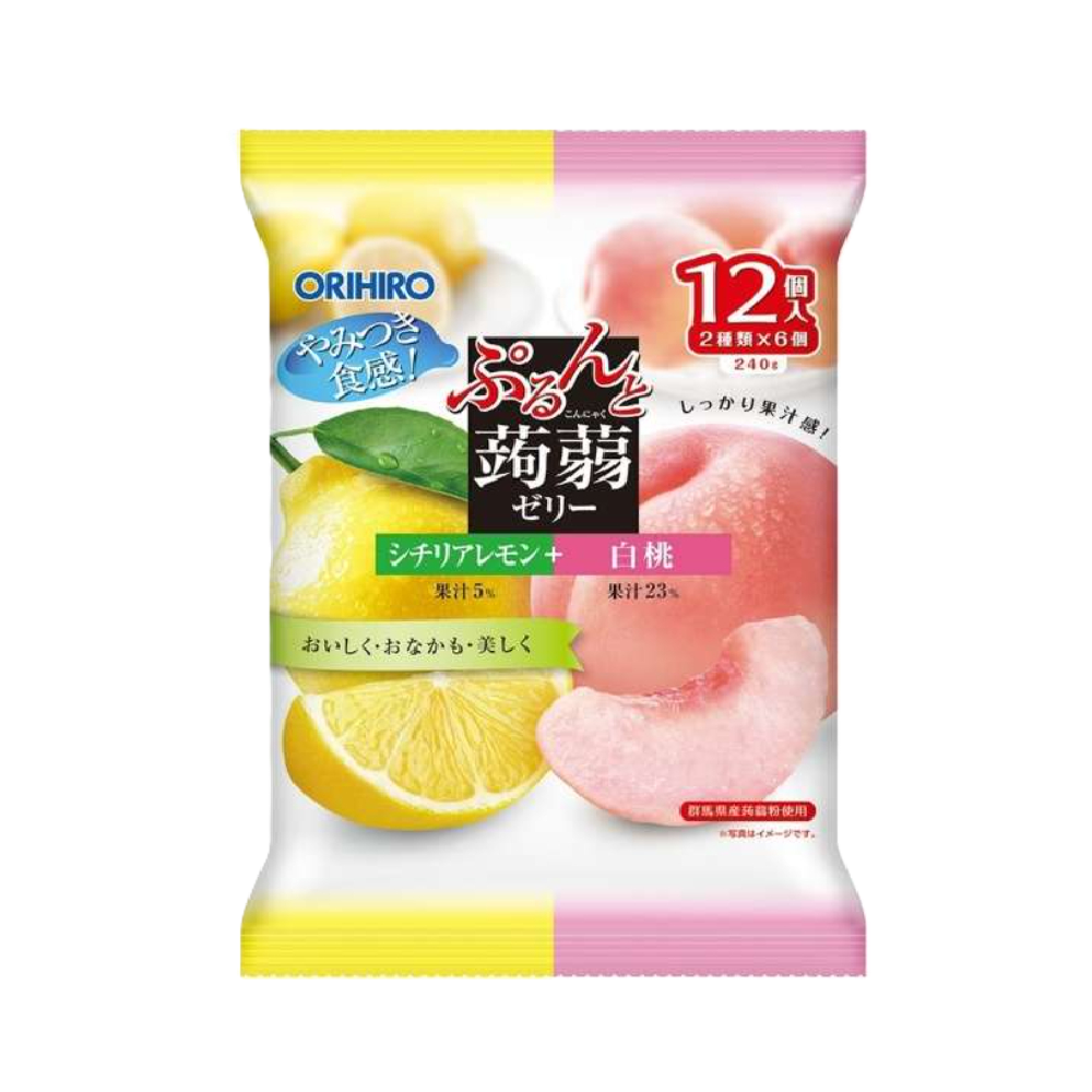 Orihiro - Lemon & Peach Konjac Jelly (12/pack) (240g) (12/carton)