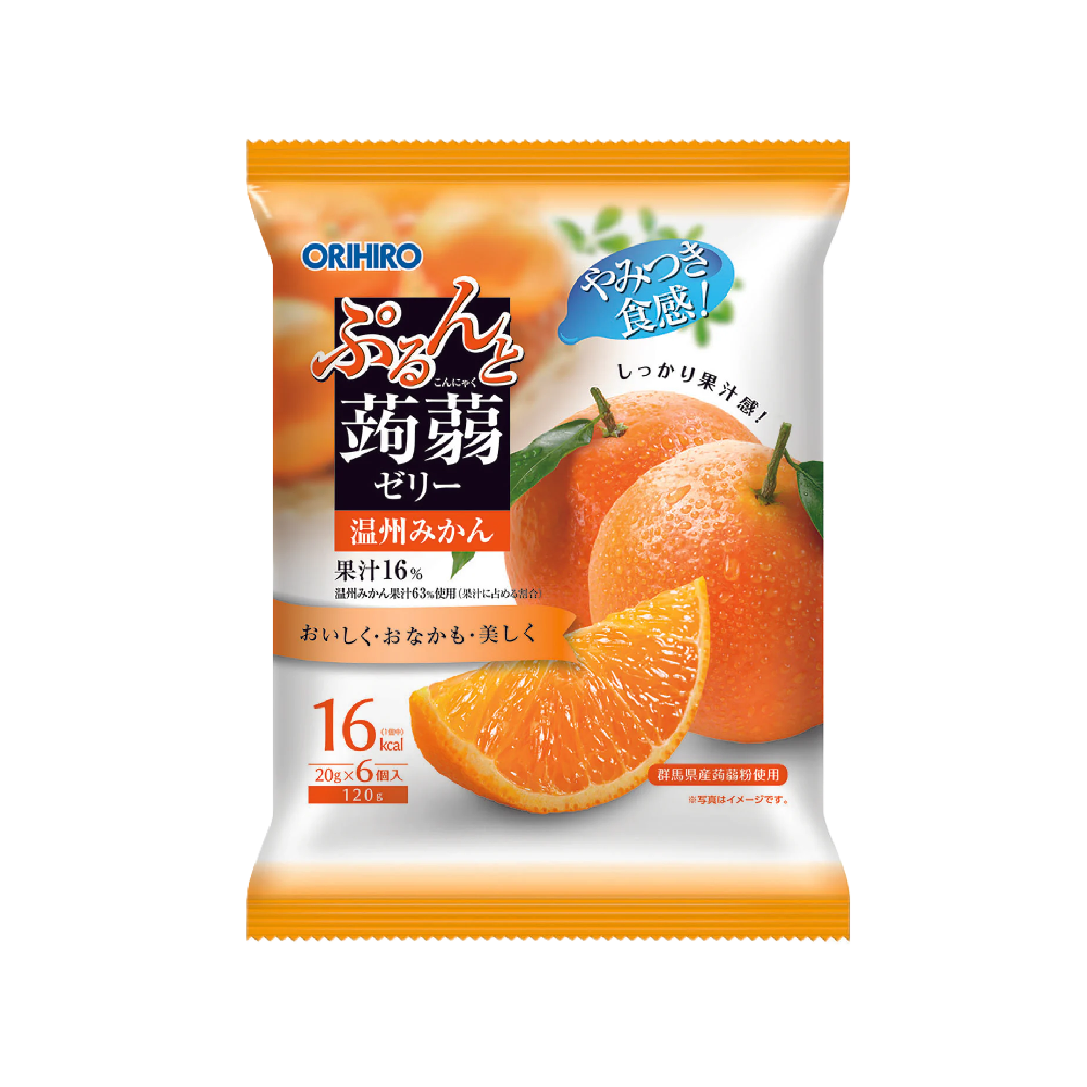 Orihiro - Mandarin Orange Konjac Jelly (6/pack) (120g) (24/carton)