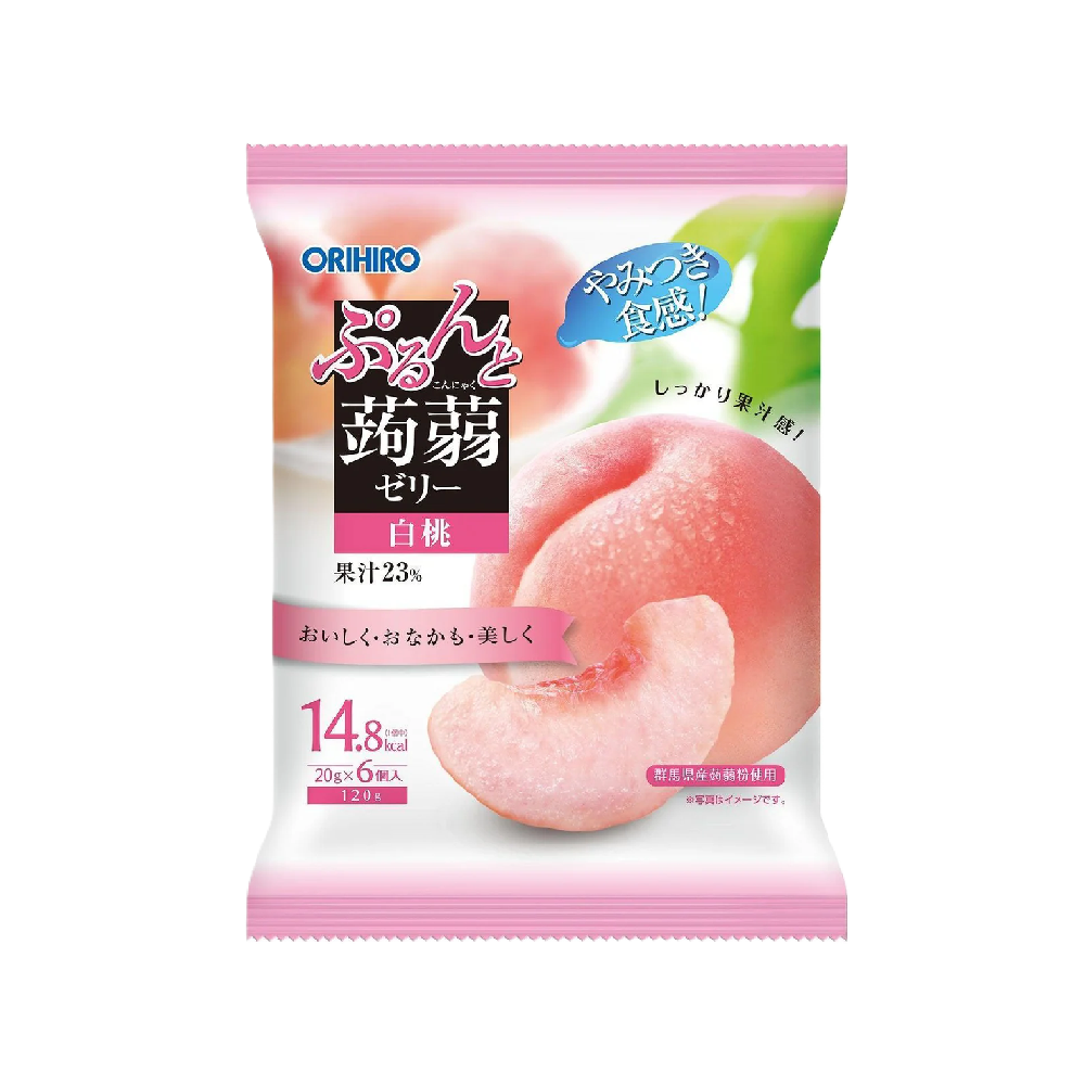 Orihiro - Peach Konjac Jelly (6/pack) (120g) (24/carton)