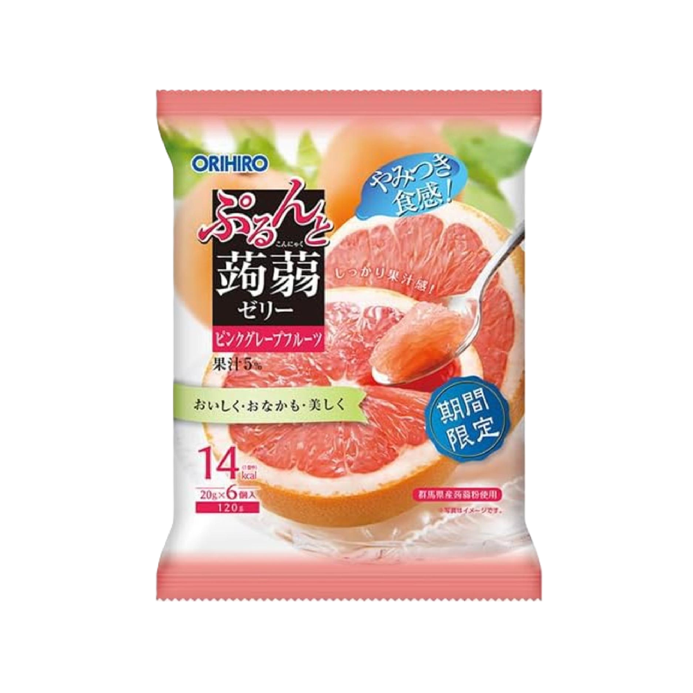 Orihiro - Pink Grapefruit Konjac Jelly (6/pack) (120g) (24/carton)