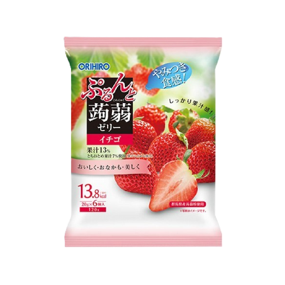 Orihiro - Strawberry Konjac Jelly (6/pack) (120g) (24/carton)