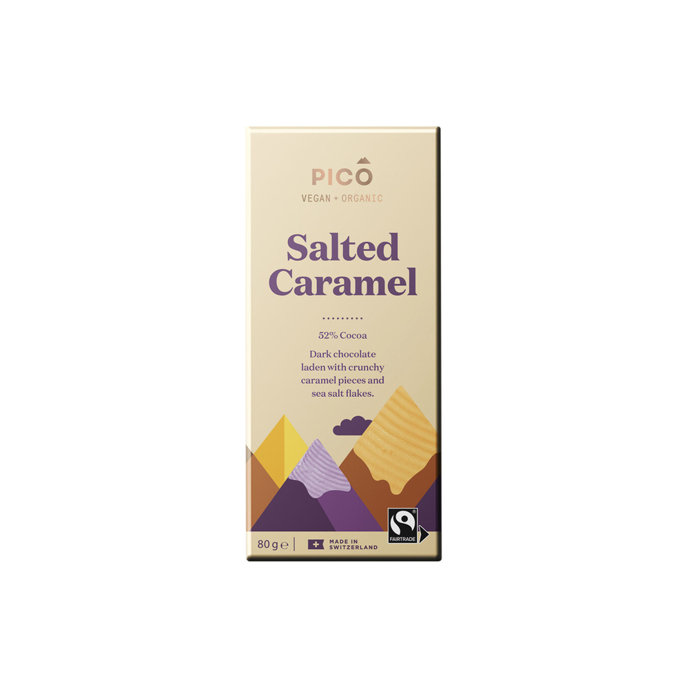 PICO - Salted Caramel Organic Chocolate (80g) (10/carton)