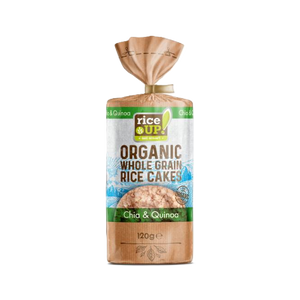 RiceUp! - Organic Brown Rice Cakes Chia & Quinoa (120g) (24/carton)