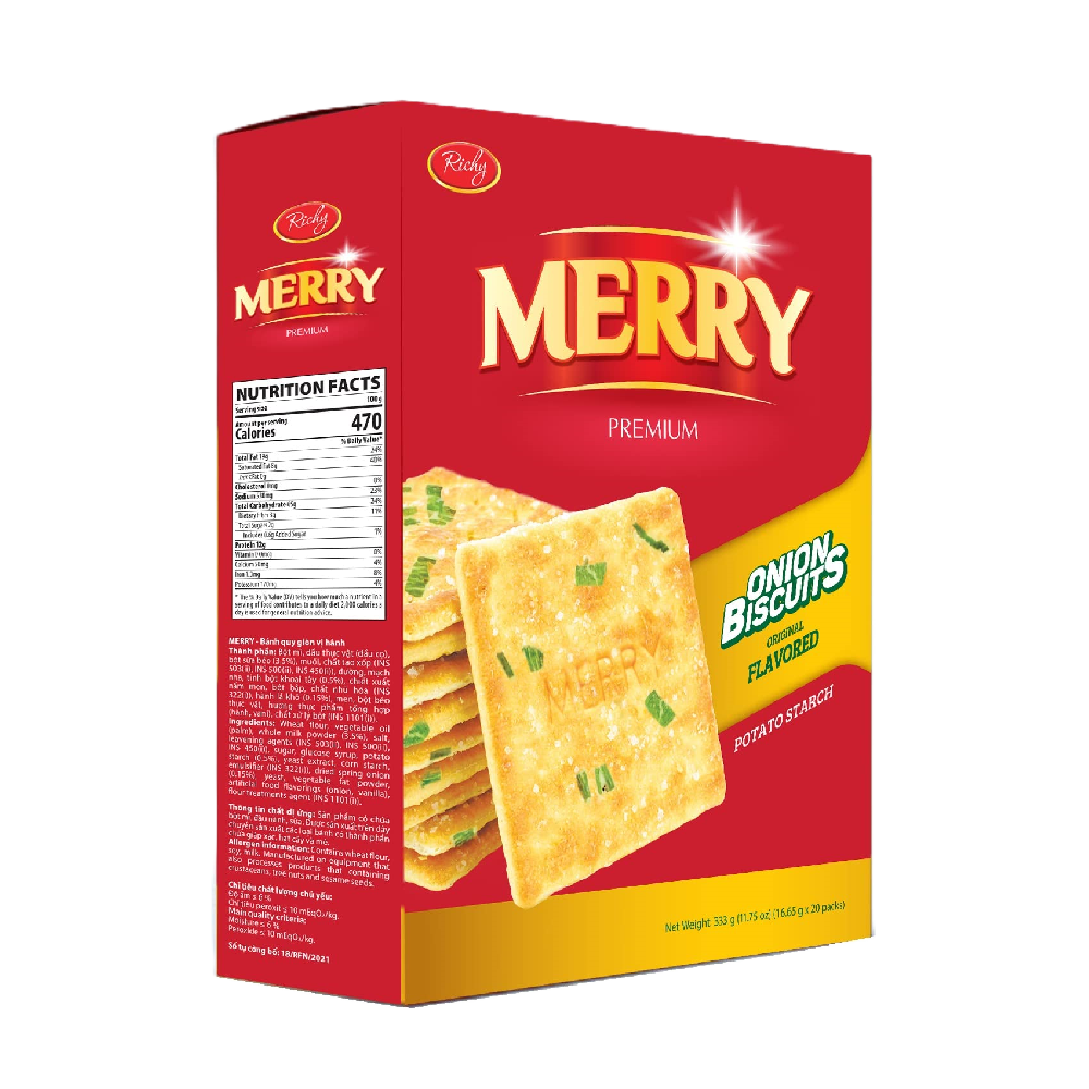 Richy - Merry Onion Biscuits (333g) (12/carton)