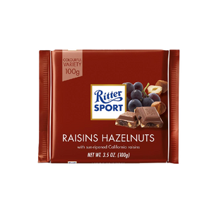 Ritter Sport - Raisins & Hazelnuts Chocolate (100g) (12/carton)