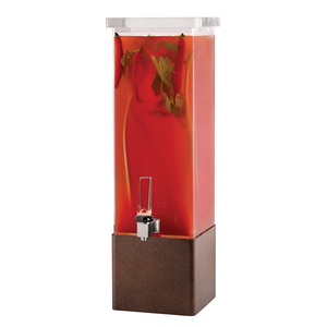 Square 2 Gal. Beverage Dispenser with Bronze Base