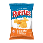 Ruffles - Cheddar & Sour Cream Potato Chips (180g) (15/carton)