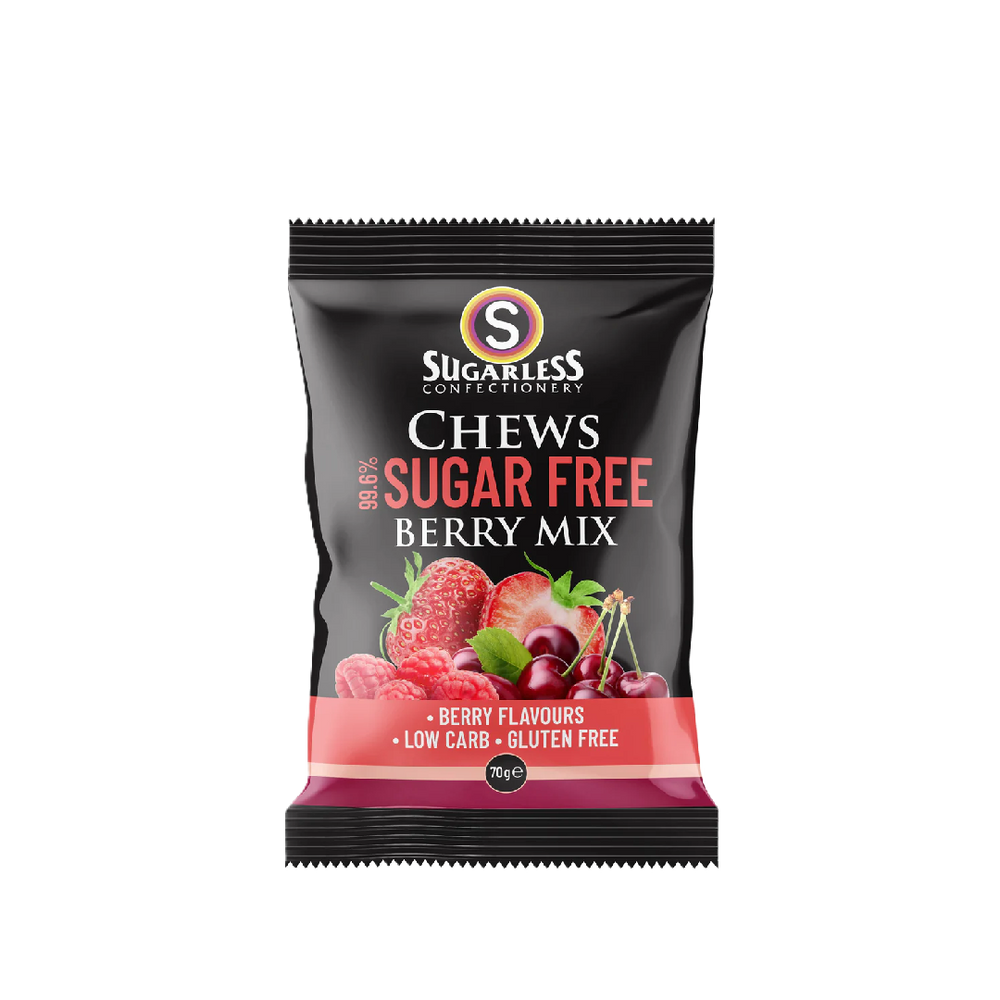 Sugarless Confectionery - Berry Mix Flavour Chews (70g) (20/carton)